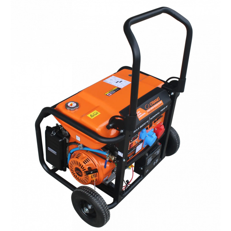 Generator de curent 8.2 kW SuperHIBRID (GPL + Gaz Natural + Benzina) voltaj selectabil 230V sau 400V - CRIANO
