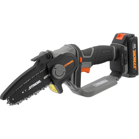 STHOR Mini drujba electrica cu lant 12cm cu acumulator Li-Ion 20V, 2Ah