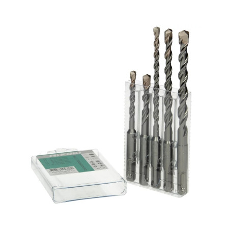HIKOKI Set 5 burghie pentru beton SDS-plus, 2 muchii, 6 - 10 mm