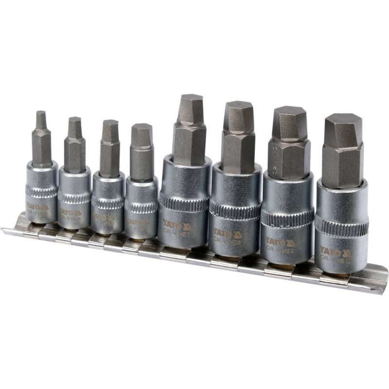YATO Set 8 extractoare pentru suruburi TORX deteriorate, 1/4", 3/8"