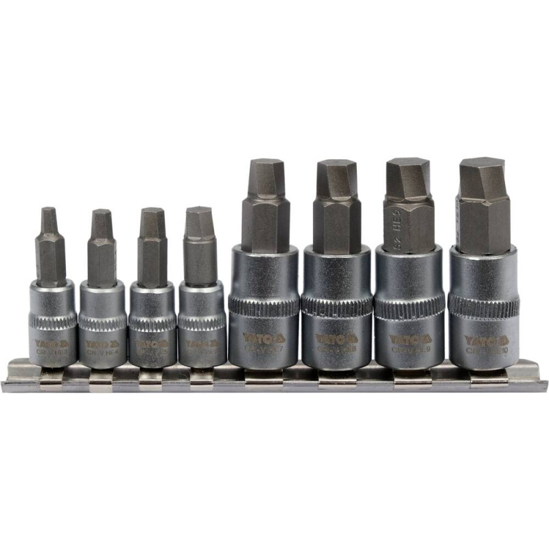 YATO Set 8 extractoare pentru suruburi TORX deteriorate, 1/4", 3/8"