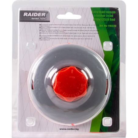 RAIDER Cap de motocoasa cu incarcare usoara M10x1.25LH rosu