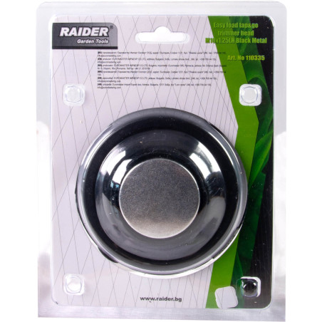 RAIDER Cap de motocoasa cu incarcare usoara M10x1.25LH negru metal