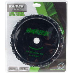 RAIDER Lama pentru motocoasa, lemn, 20 dinti, 230x25.4 mm