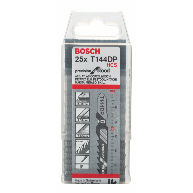 BOSCH Set 25 panze pentru fierastrau vertical,taiere lemn,lungime 100mm
