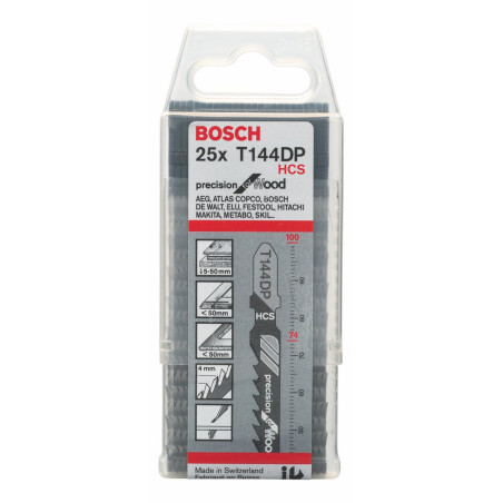 BOSCH Set 25 panze pentru fierastrau vertical,taiere lemn,lungime 100mm