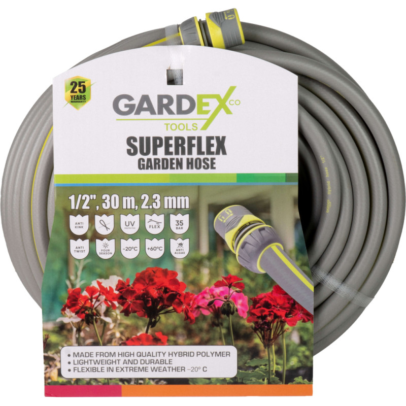 GARDEX Furtun de gradina SUPERFLEX 1/2", 30m, 2.3mm