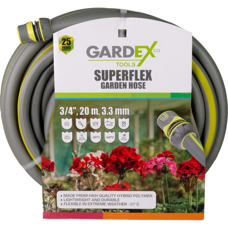 GARDEX Furtun de gradina SUPERFLEX 3/4", 20m, 3.3mm