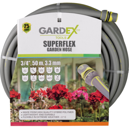 GARDEX Furtun de gradina SUPERFLEX 3/4", 50 m, 3.3 mm