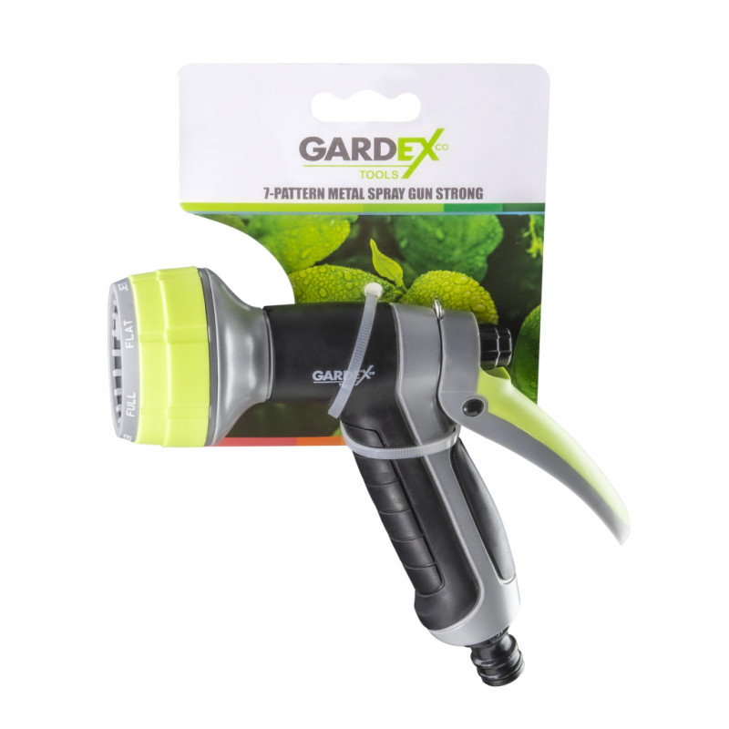 GARDEX Pistol metalic pentru stropit cu 7 functii STRONG