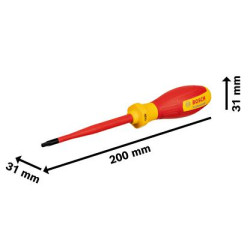 BOSCH Surubelnita TX20 izolata electric 1000 V, lungime 100 mm