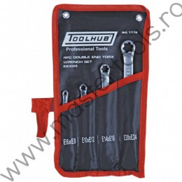 Set de chei inelare drepte cu profil E TOOLHUB