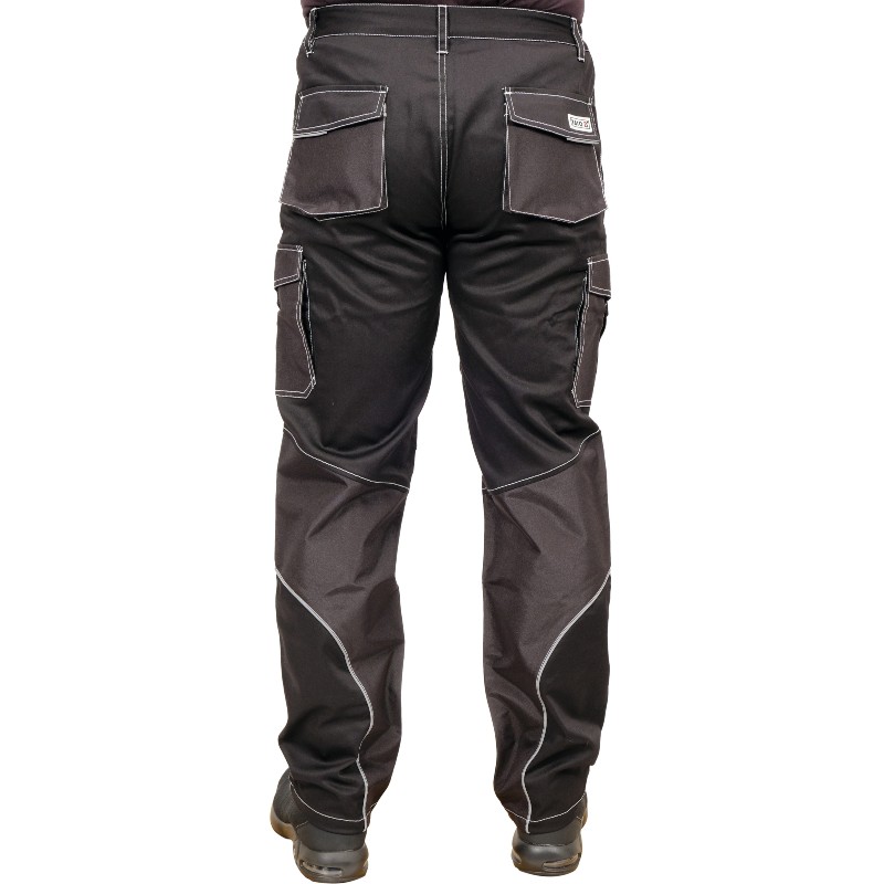 YATO Pantaloni cu elastan si benzi reflectorizante, marimea XXXL