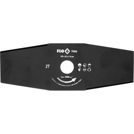 FLO Cutit motocoasa cu doi dinti 25.4 x 250 mm