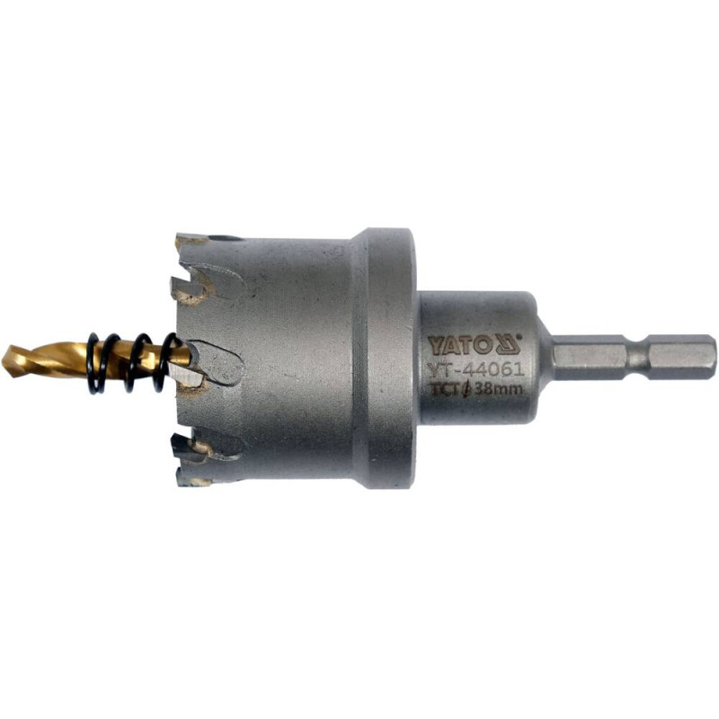 YT-44061 YATO Carota TCT pentru metal, diametru 38 mm, prindere 1/4