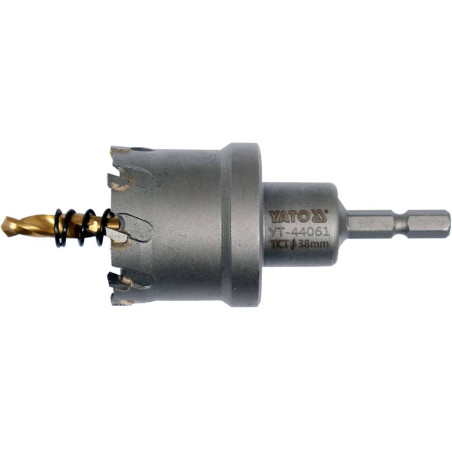 YT-44061 YATO Carota TCT pentru metal, diametru 38 mm, prindere 1/4