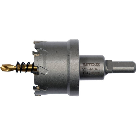 YT-44063 YATO Carota TCT pentru metal, diametru 44 mm, hex 3/8