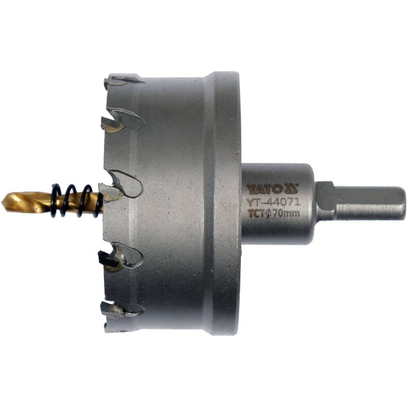 YT-44071 YATO Carota TCT pentru metal, diametru 70 mm, hex 3/8