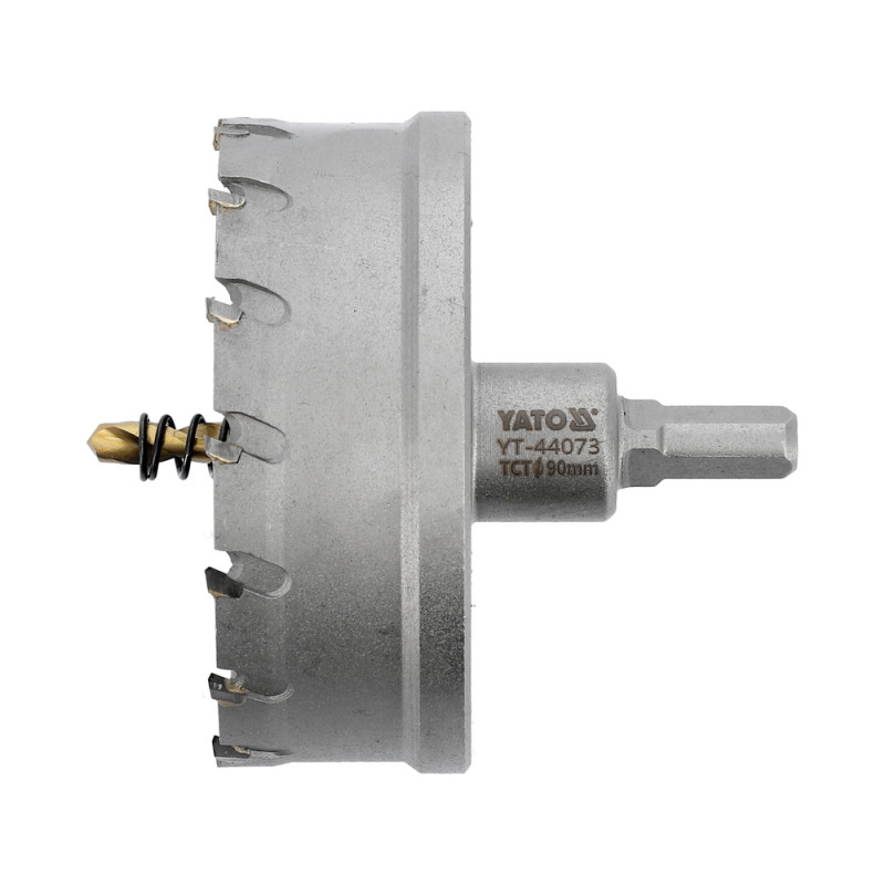 YT-44073 YATO Carota TCT pentru metal, diametru 90 mm, hex 3/8