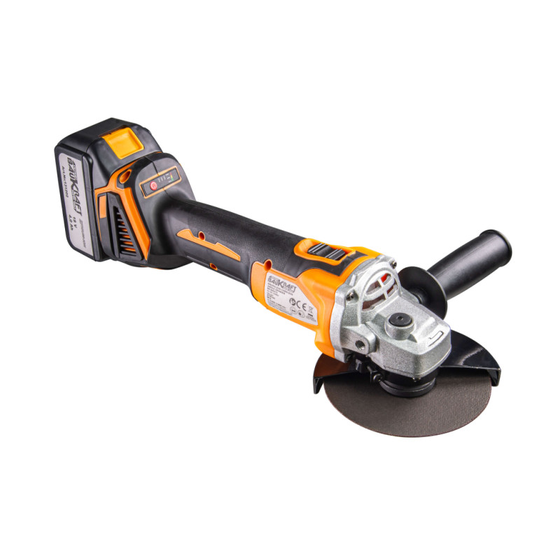 BAUKRAFT Polizor unghiular Li-Ion 18V 4Ah, 125mm cu lampa 16 LED 2 USB
