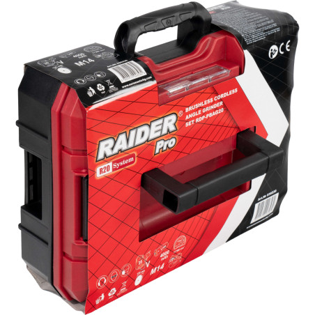 RAIDER Polizor unghiular R20 Li-Ion 20 V 4Ah, 125 mm, motor fara perii