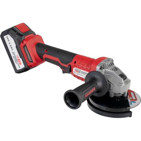 RAIDER Polizor unghiular R20 Li-Ion 20 V 4Ah, 125 mm, motor fara perii
