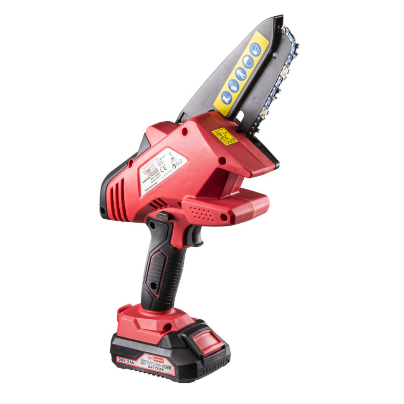 RAIDER Mini-fierastrau de gradina R20 Li-Ion 20 V 2Ah, 120 mm, pas 1/4