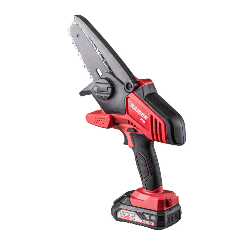 RAIDER Mini-fierastrau de gradina R20 Li-Ion 20 V 2Ah, 120 mm, pas 1/4