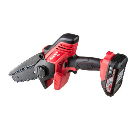 RAIDER Mini-fierastrau de gradina R20 Li-Ion 20 V 2Ah, 120 mm, pas 1/4
