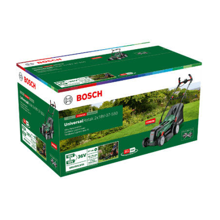 BOSCH Universal Rotak 37-550 Masina de tuns iarba 37 cm compatibila Li-Ion 2x18V