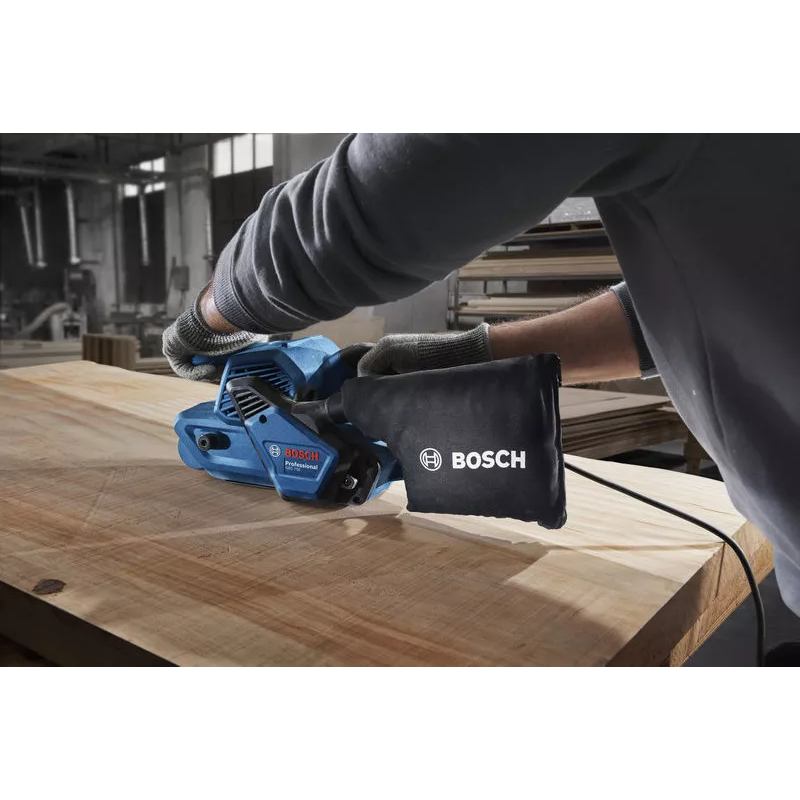 BOSCH Slefuitor cu banda 850W, 75x533mm, 3 trepte viteza, sac colector