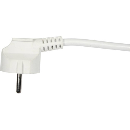VOREL Prelungitor electric cu impamantare, 3 prize, 3 m, Alb, Plastic