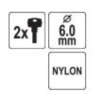 VOREL Lacat din nylon cu 2 chei VOREL Lacat din nylon cu 2 chei