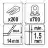 VOREL Set accesorii nivelare placi, 700 cleme+200 pene+cleste