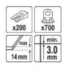 VOREL Set accesorii nivelare placi 3 mm, 700 cleme+200 pene+cleste