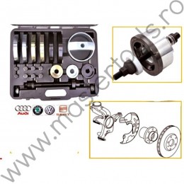 Trusa cu presa si adaptoare pentru extras si montat rulmenti pentru autovehiculele de generatie noua din grupul VAG TOOLHUB