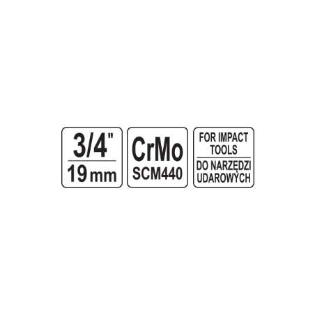 YATO Articulatie cardanica pentru antrenare chei tubulare de impact 3/4", CrMo