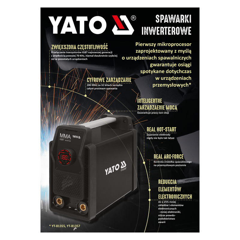 YATO Aparat de sudura invertor MMA 180 A