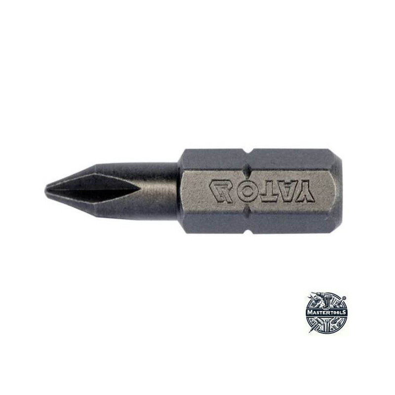YATO Set 10 biti surubelnita PH1, prindere hex 1/4'', lungime 25 mm