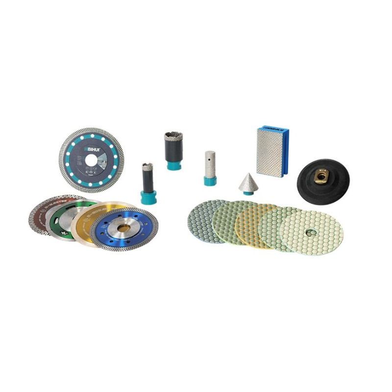 SET 16 unelte diamantate profesionale pt. meseriasi - carote, discuri, freze si accesorii in valiza