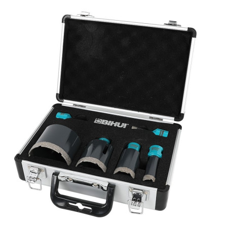 Set 6 carote diamantate pt. gresie portelanata & piatra - diam. 6, 8, 20, 35, 50 si 70 mm PREMIUM