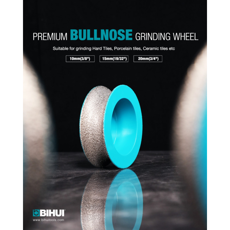 Freza diamantata pentru profilare granit, marmura, gresie Profil Semicerc exterior, R-20mm, ∅75x22,23mm