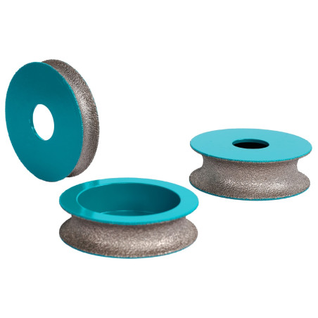 Freza diamantata pentru profilare granit, marmura, gresie Profil Semicerc exterior, R-20mm, ∅75x22,23mm