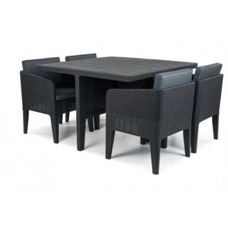 CURVER Set mobilier gradina 5 piese Columbia, gri