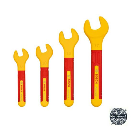 1600A02NE8 BOSCH Set 4 chei fixe izolate VDE, deschidere chei 8-10-13-17 mm, husa textila