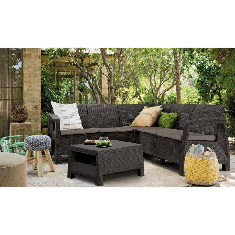 KETER - Set mobilier gradina Corfu Relax, maro-bej