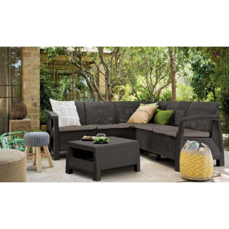KETER - Set mobilier gradina Corfu Relax, maro-bej
