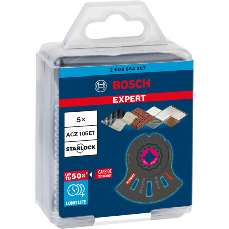 2608664207 BOSCH EXPERT Set 5 panze scule multifunctionale MultiMaterial Segment ACZ105ET,105mm