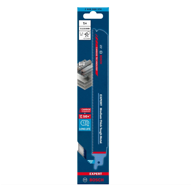 2608900374 BOSCH EXPERT Panza fierastrau sabie,otel, Expert Medium-Thick Tough Metal, 225mm