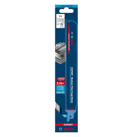 2608900374 BOSCH EXPERT Panza fierastrau sabie,otel, Expert Medium-Thick Tough Metal, 225mm
